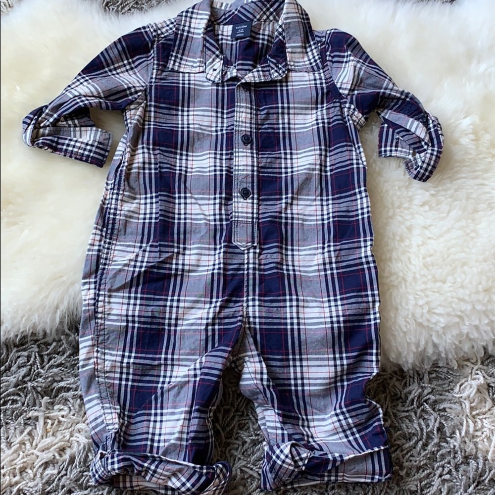 Baby Gap 12-18 month plaid one piece HANDSOME!